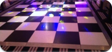 Dance floor back and white starlight parquet hire Gloucestershire, Cheltenham, Tewkesbury