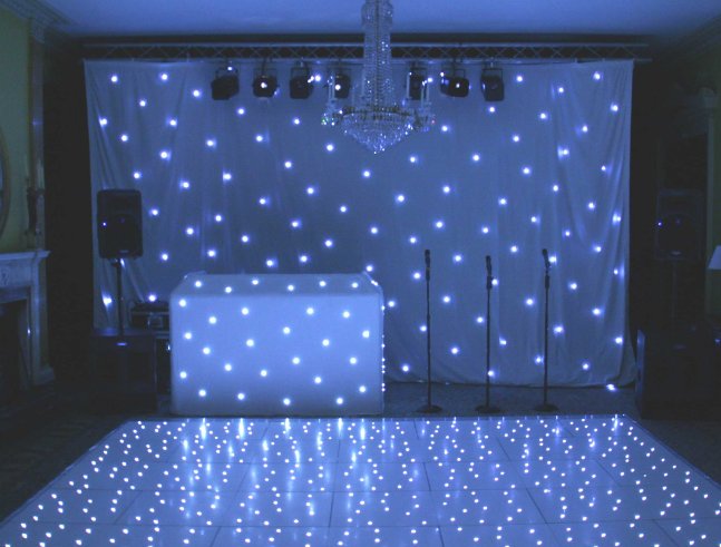 Dance floor back and white starlight parquet hire Gloucestershire, Cheltenham, Tewkesbury